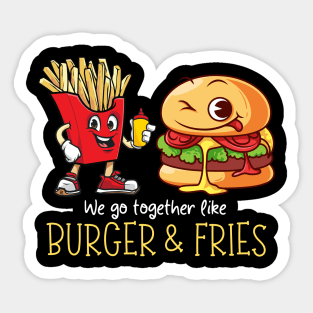 Kawaii Burger & fries Sticker